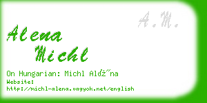 alena michl business card